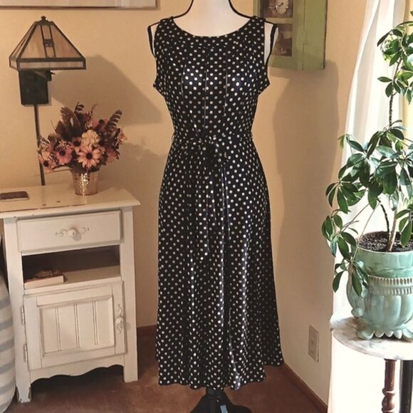 Michael Farrell Dotted Soft Knit Dress - Picture 1 of 11